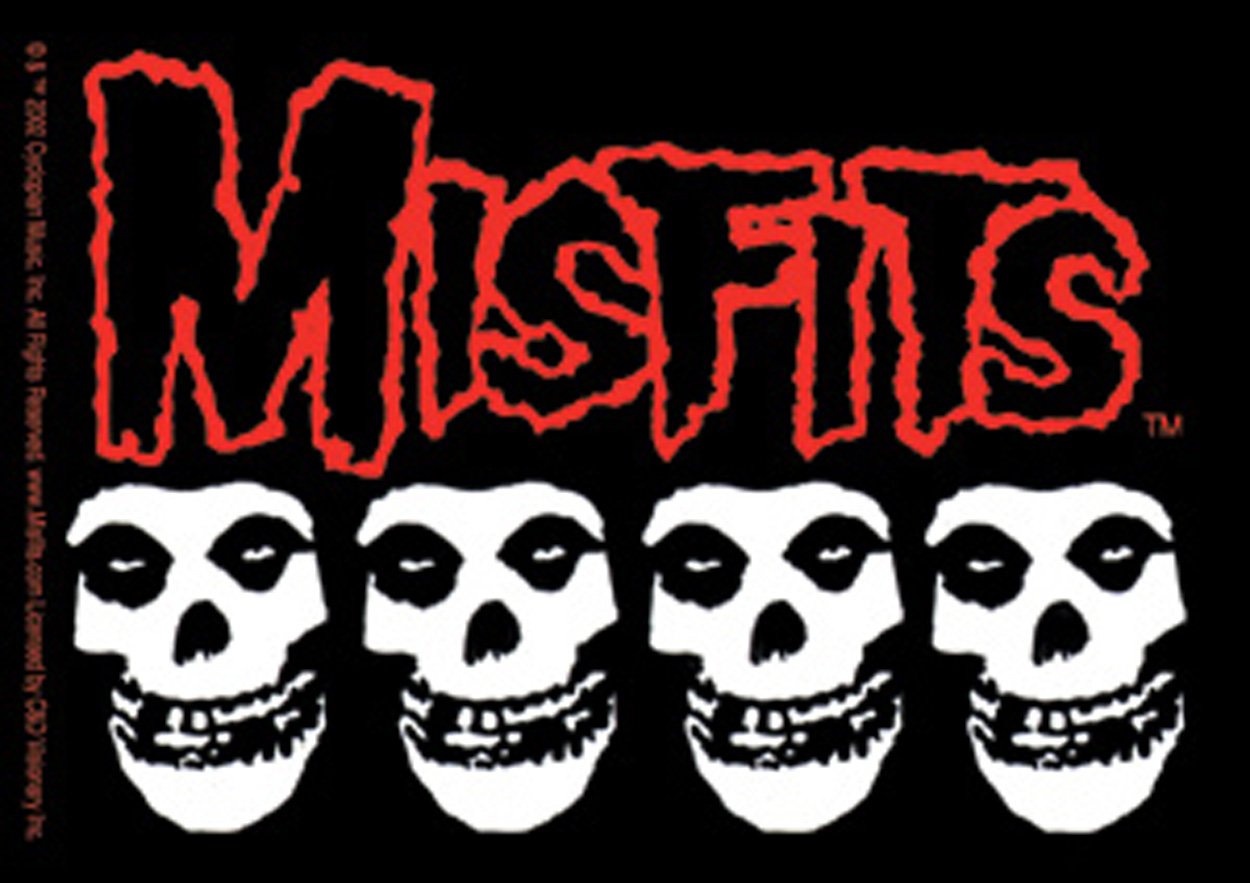 Amazon.com: Licenses Products Misfits Skulls Sticker, 4-Piece
